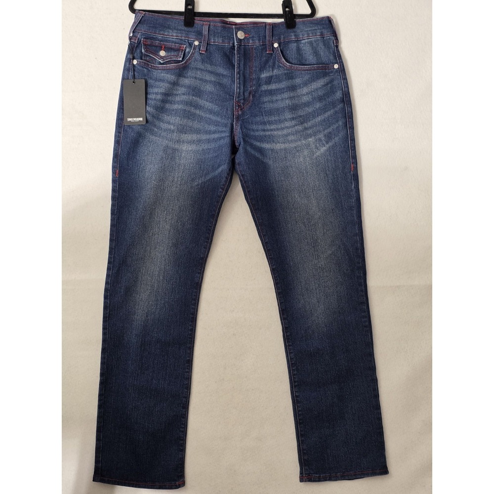 True Religion Ricky SN Flap Straight Style 700872 Dark Fir Balsam Wash Sz 36x34